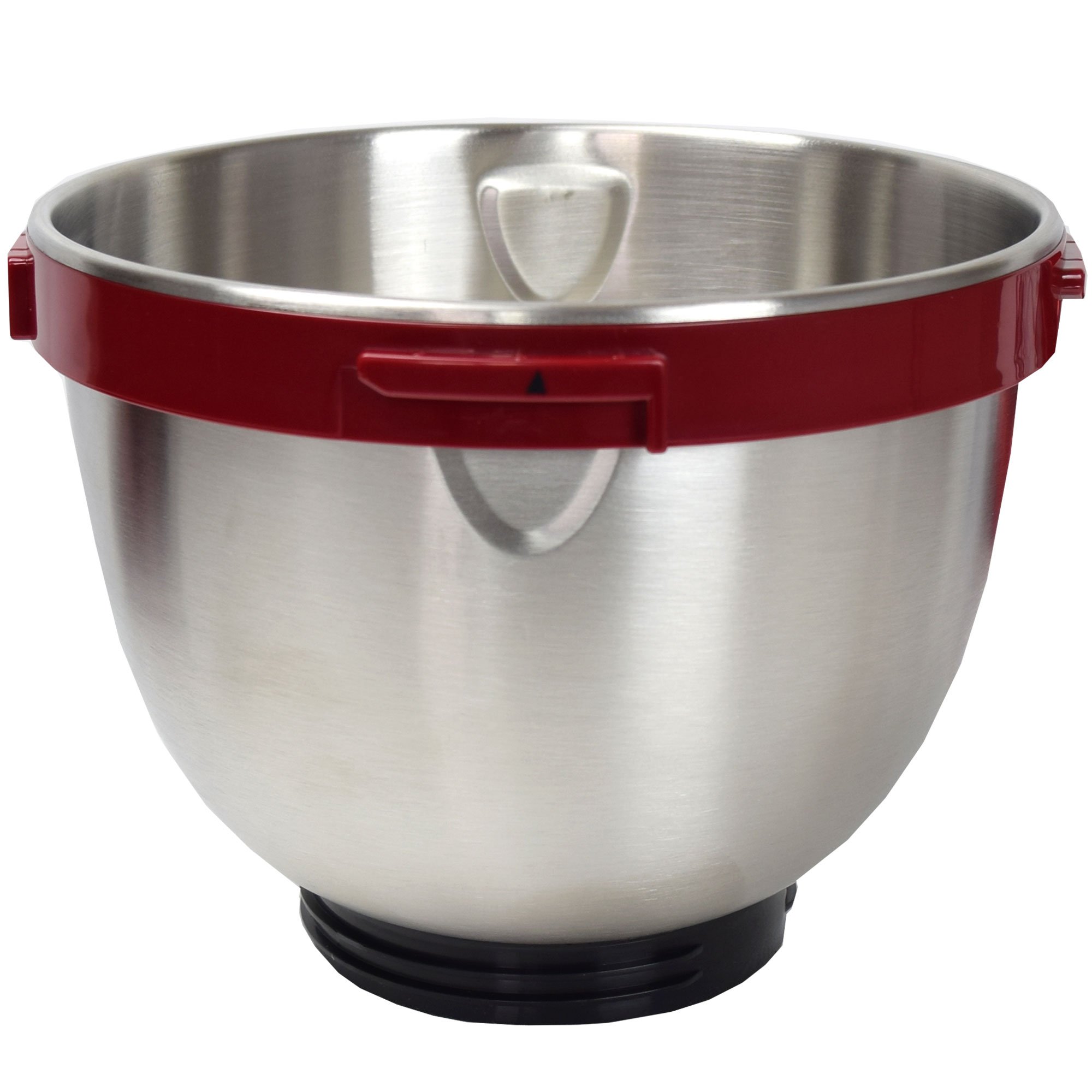 Syntrox Germany KM-600W Küchenmaschine Knetmaschine Mixer, Edelstahl-Behälter, 4 Liter, rot