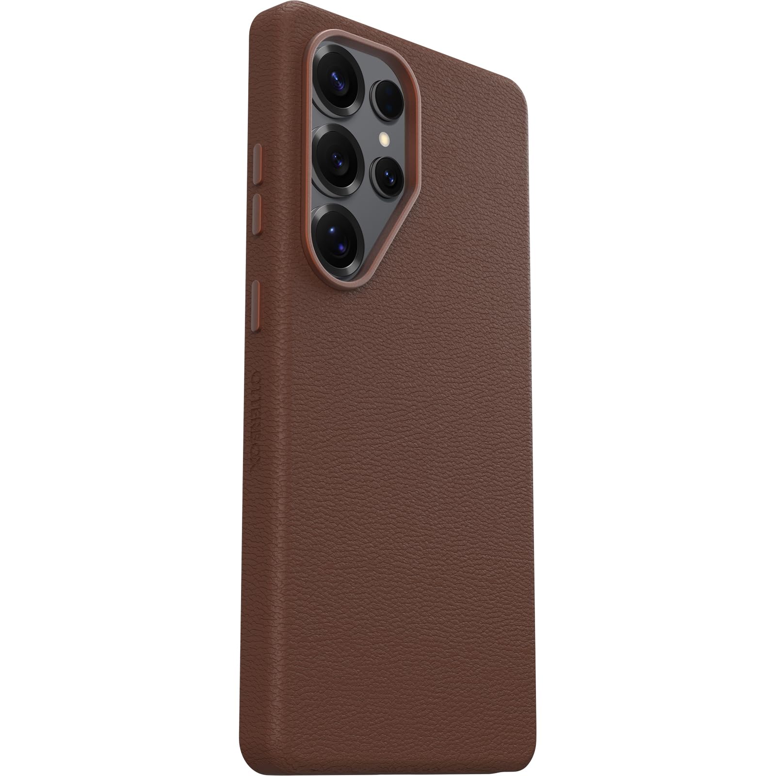 OtterBox Symmetry Cactus Leather Cover, Samsung Galaxy S25 Ultra, Marrone | Custodia sottile, antiurto e cadute, testata 3x vs norme MIL-STD 810G in pelle vegana derivata dal Cactus