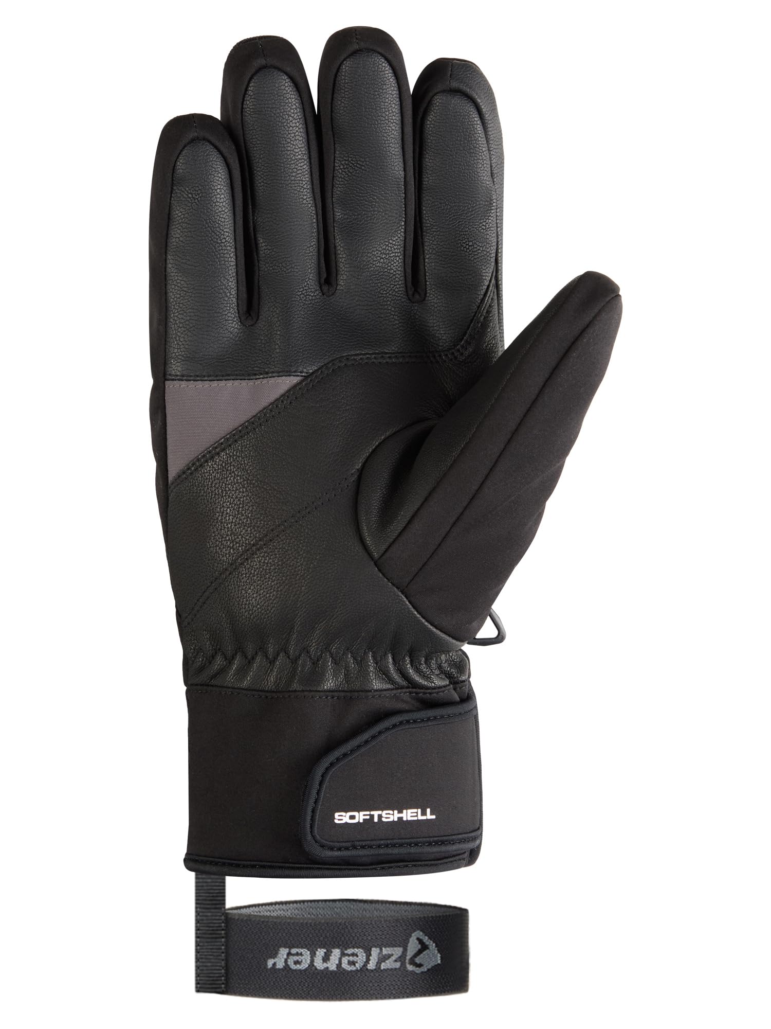 Ziener GOKONI-Z - Guanti da sci da uomo, per sport invernali, Gore-Tex, Soft-Sell, traspiranti, nero, 9,5