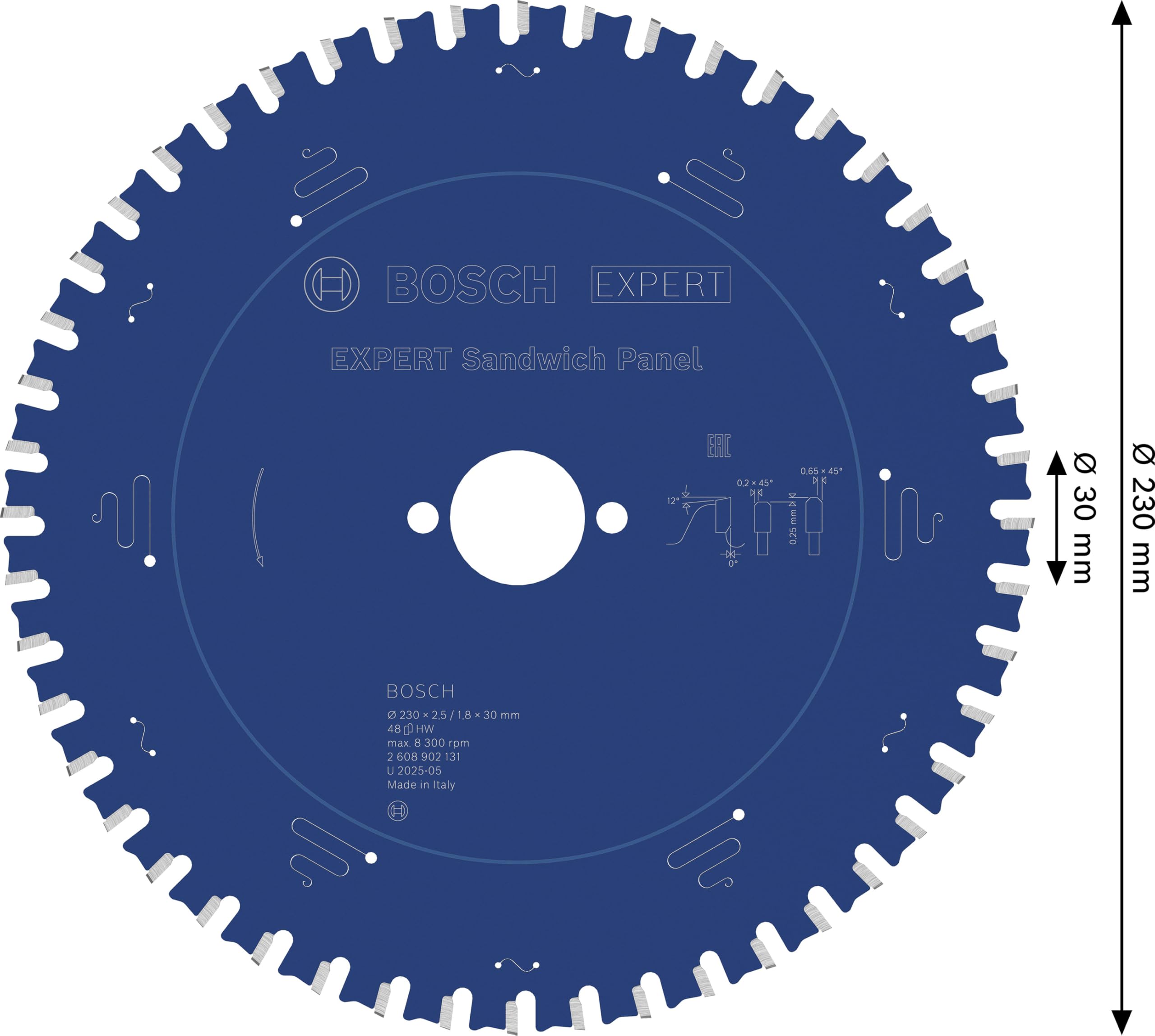 Bosch 1x EXPERT Sandwich Panel Kreissägeblatt für Handkreissägen (für Sandwich-Metall, Ø mm, Professional Zubehör kabelgebundene Handkreissägen, Tauchsäge)