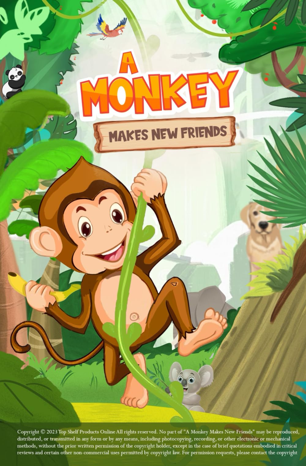 A monkey makes new friends