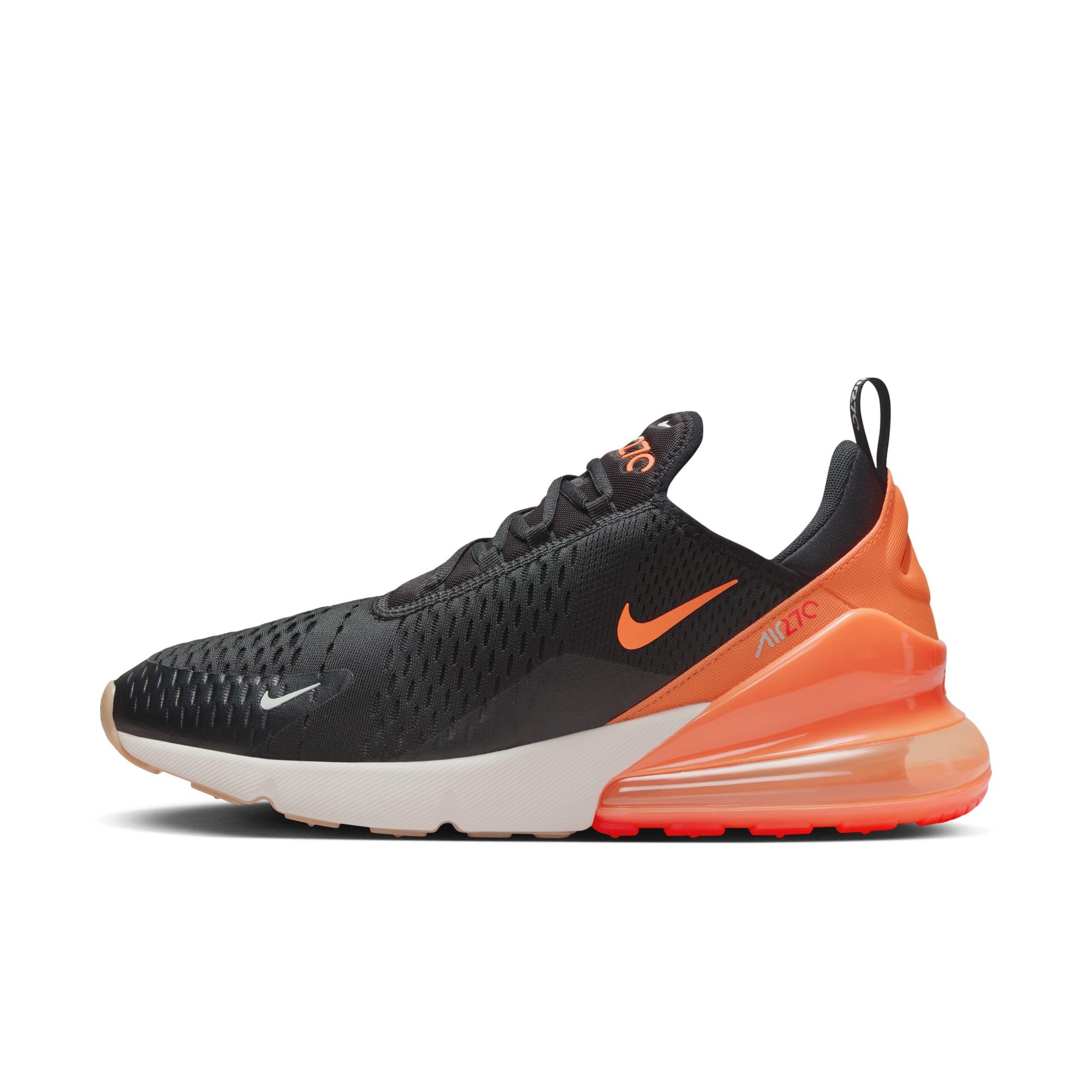 Nike Air Max 270 Herrenschuhe (AH8050-030, Black/Bright Crimson/Phantom/Total Orange), 45 EU, Schwarz/Bright Crimson/Phantom/Total Orange, 10,5