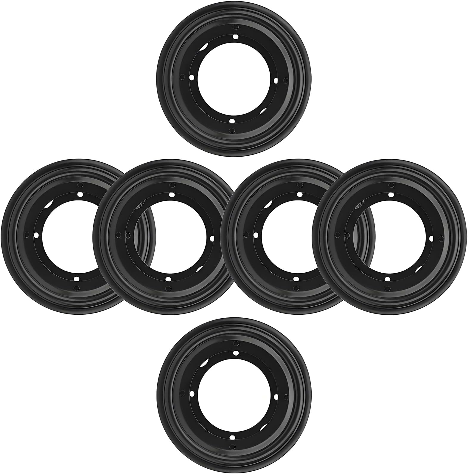6 Packs 5.5'' Lazy Susan Hardware,Heavy Duty 5/16''Thick Turntable Bearing Swivel Pate for Rotating Table, Book Case, Serving Tray, Corner Shelves, Kitchen, DVD Tower, Shoe Rack, Black