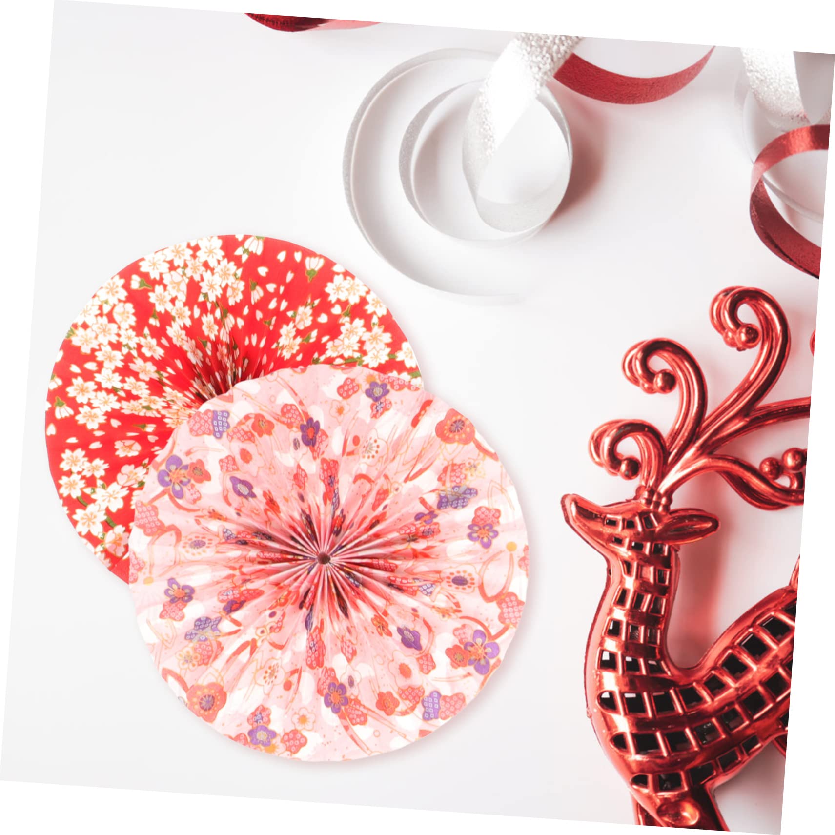 ABOOFAN STK Fächerblume aus japanischem Papier Klebeband doppelseitig Double Sided Tape Hochzeitspapier-Fans Zellpapier-Fan Dekoration Hochzeitsdeko Papierfans basteln Papierstütze