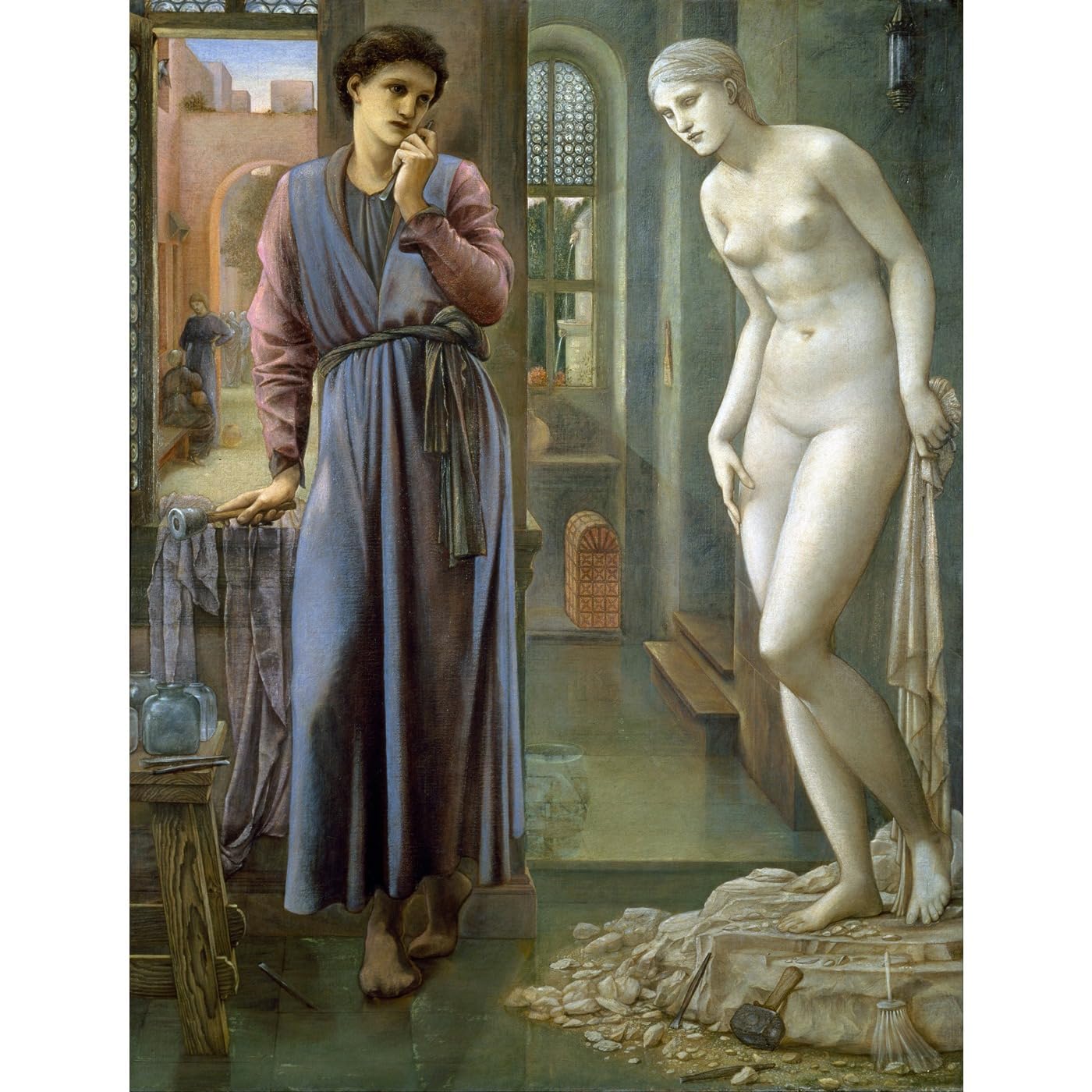 Toile imprimée Edward Burne-Jones Pygmalion 76,2x101,6 cm