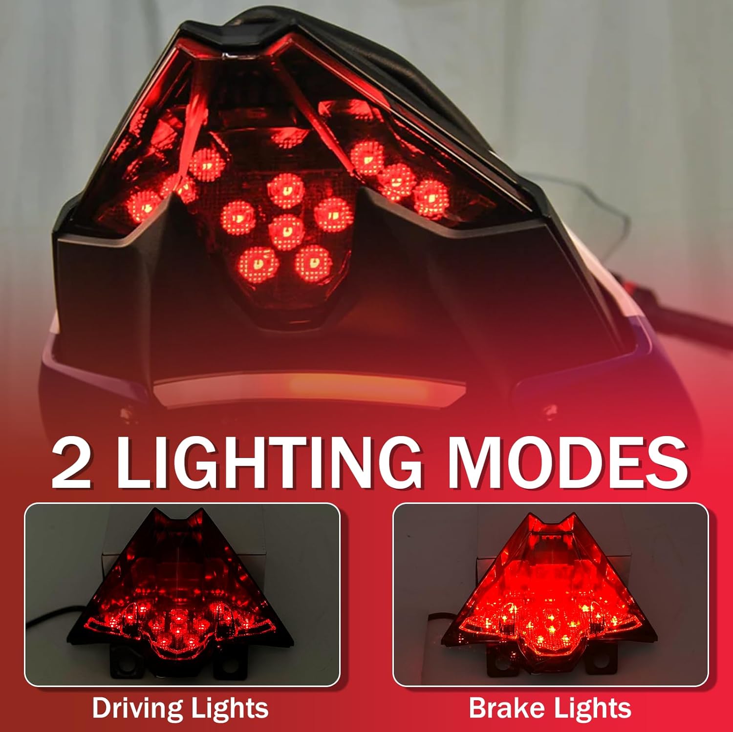 LED Motorcycle Tail Light,Smoked Tail Light,Motorcycle LED Integrated Brake Tail Light for kawasaki Ninja 500 Z500 2024-2025 for Ninja 500 Z500 accessories
