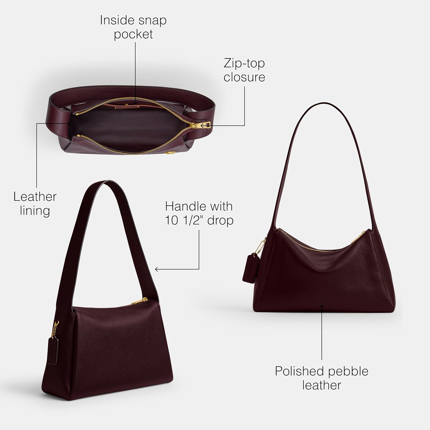 COACH Women's Suede Lola Shoulder Bag - Image 3