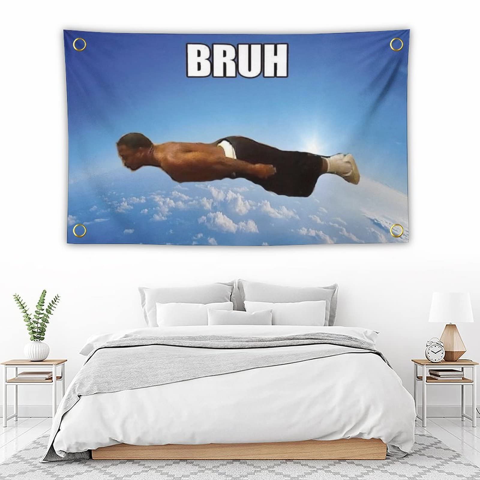 Shmbada Drapeau Décoratif Hayden De 0,9 X 1,5 M à Double Couture Avec 2 œillets En Laiton Pour Intérieur Et Extérieur, Tapisserie Murale AnakinSkywalker Pour Décoration De Dortoir (rose Américain, 0,9