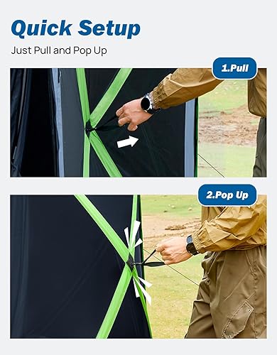 Miniatura 2 de JOYTUTUS Tienda de campaña desplegable de doble uso para campamento, 11 x 11 pies para la familia, tienda de campaña para caravana trasera SUV para