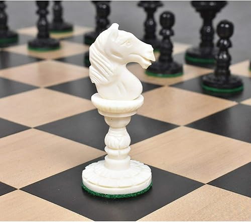 Miniatura 8 de RoyalChessMall -Juego de piezas de ajedrez pre Staunton de la serie inglesa de 3.6" - Hueso de camello..