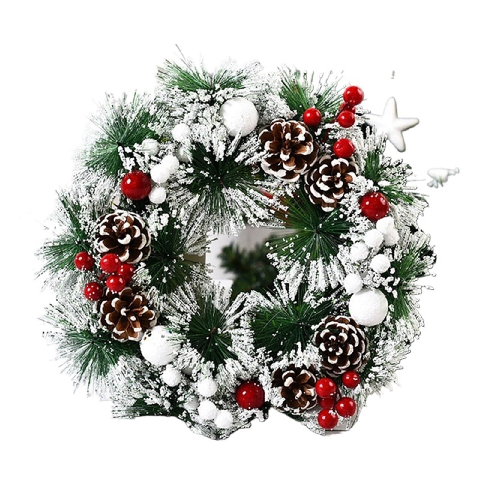 Wreaths Wreath For Front Door Gold Window Wall Decorations Garland Ornament Guirnalda Navidad(STYLE 4)