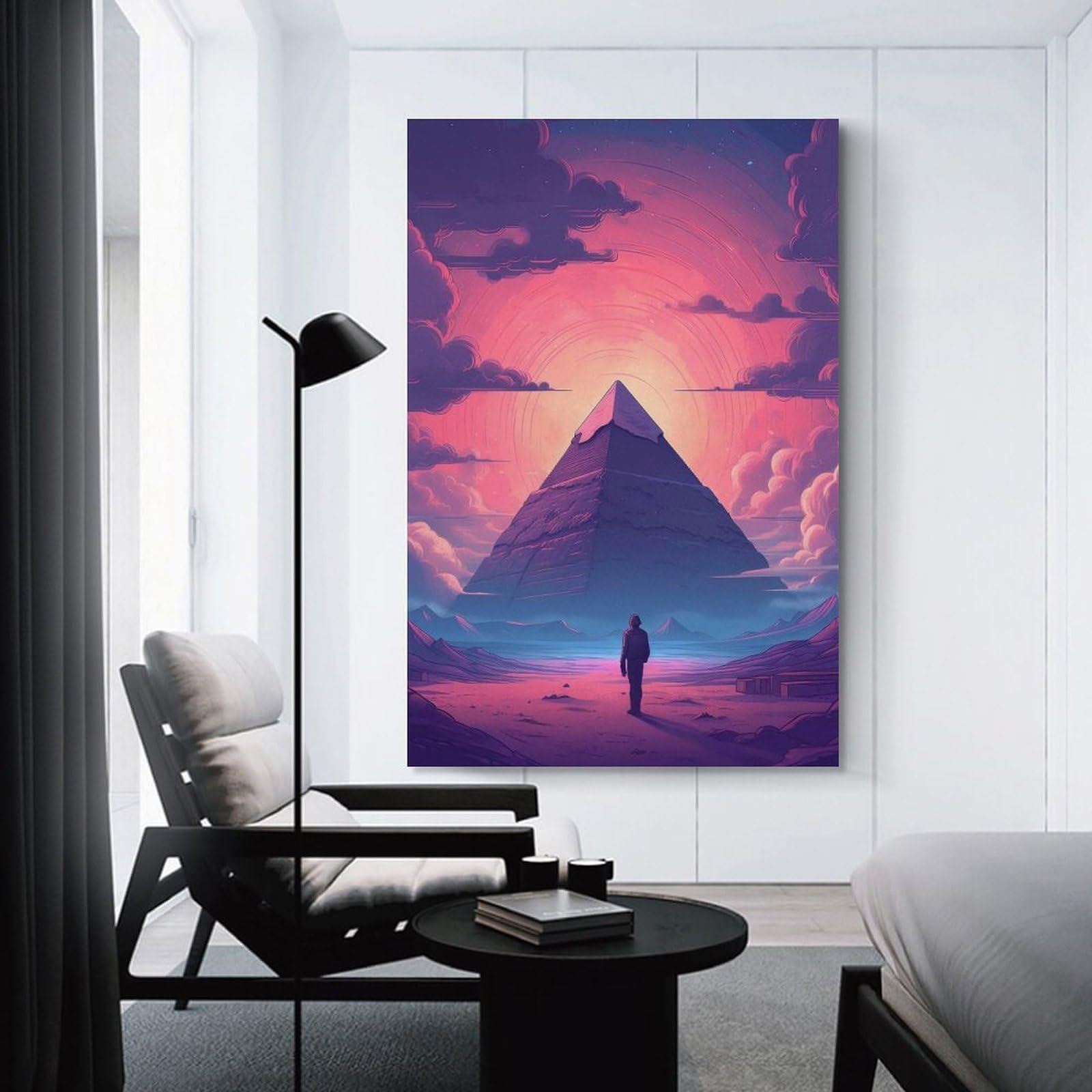 Junmoney Pyramids Egypt Decorative Wall Artwork 20x30inch(50x75cm), for Living Room, Bedroom, Office Or Hallway, Decorative Artwork with Broad Appeal