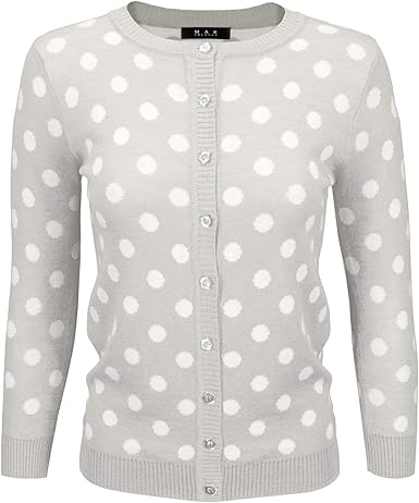 polka dot cardigan sweater