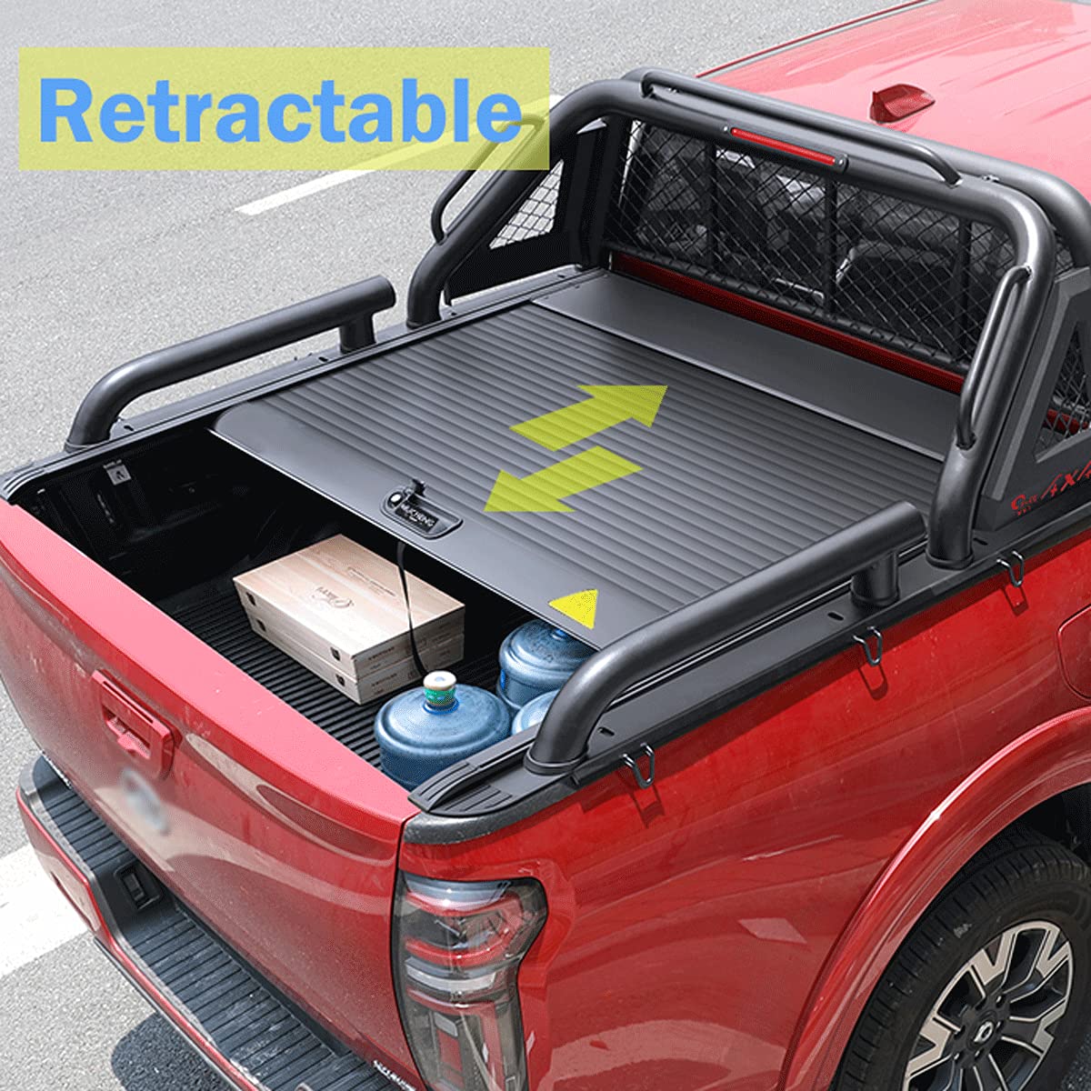 YOSAYUSA Retractable Truck Bed Tonneau Cover Hard Aluminum Rollup