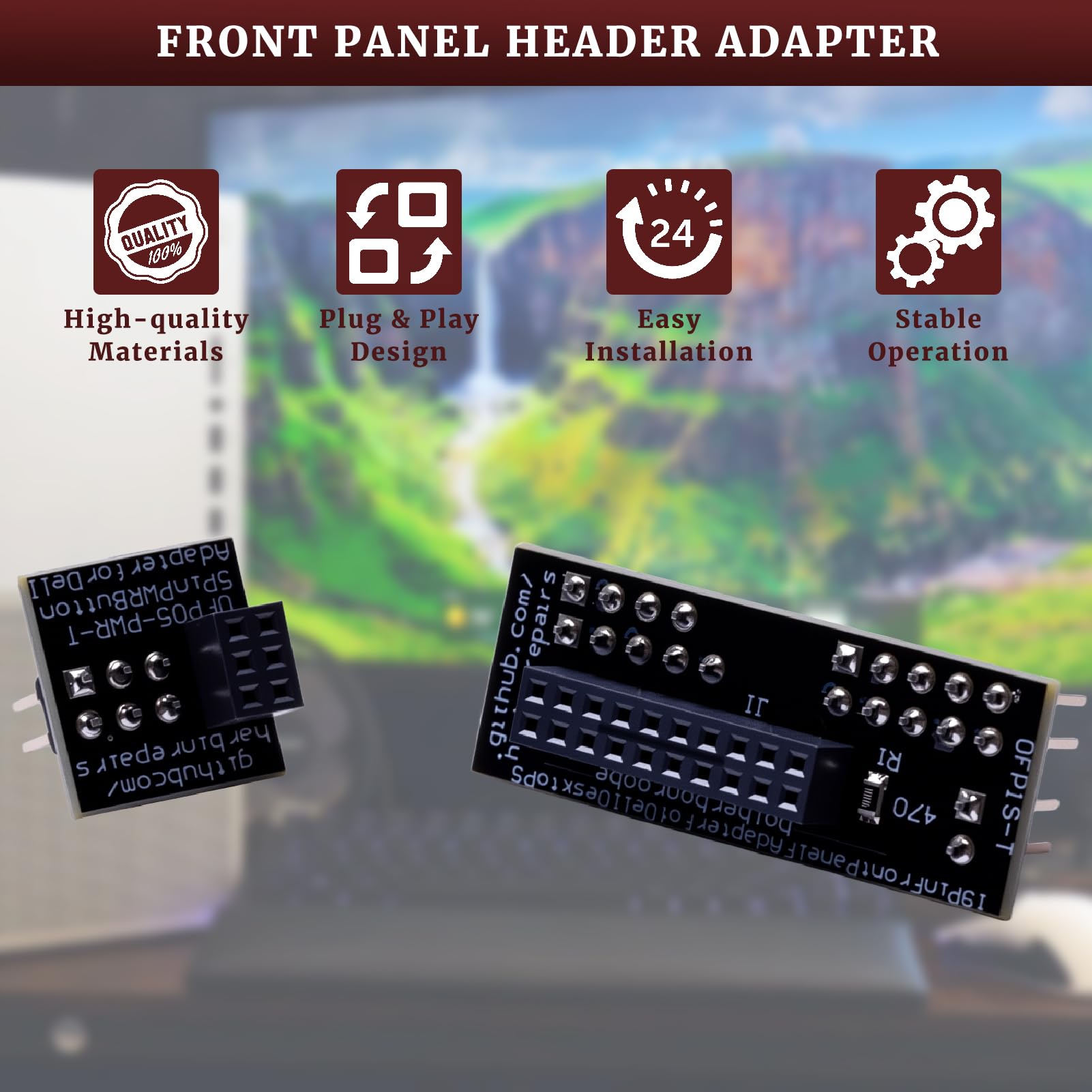Dell Optiplex Header Adapter - USB & Audio -4