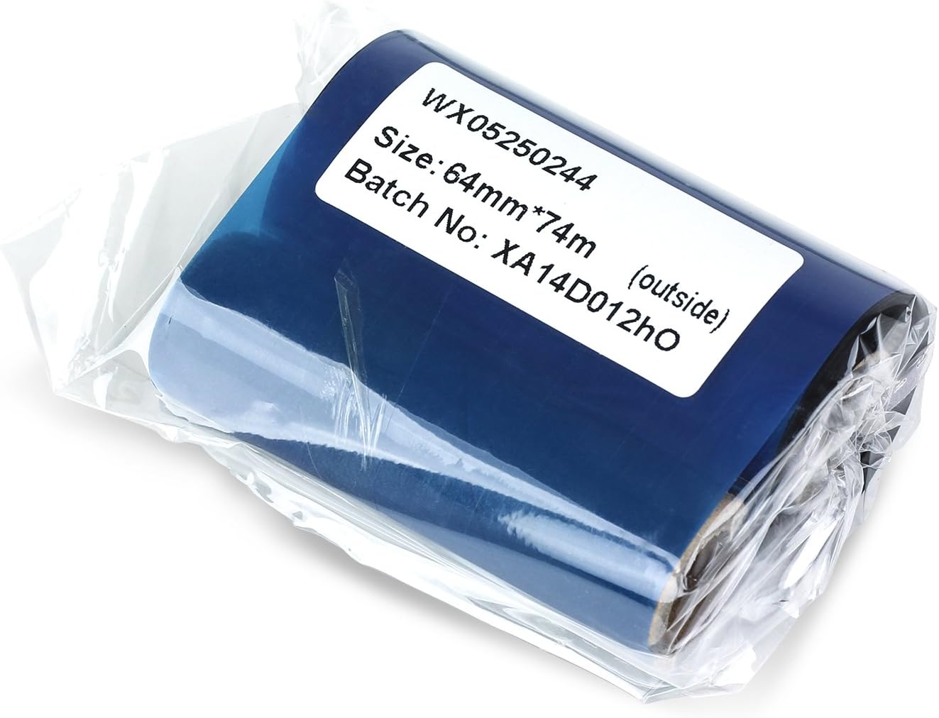 OfficeSmartLabels 2PK WX05220244 (2.20" x 244') Premium Resin-Enhanced Wax Black Thermal Transfer Ribbons, Compatible with Zebra Printers - 1/2" Core