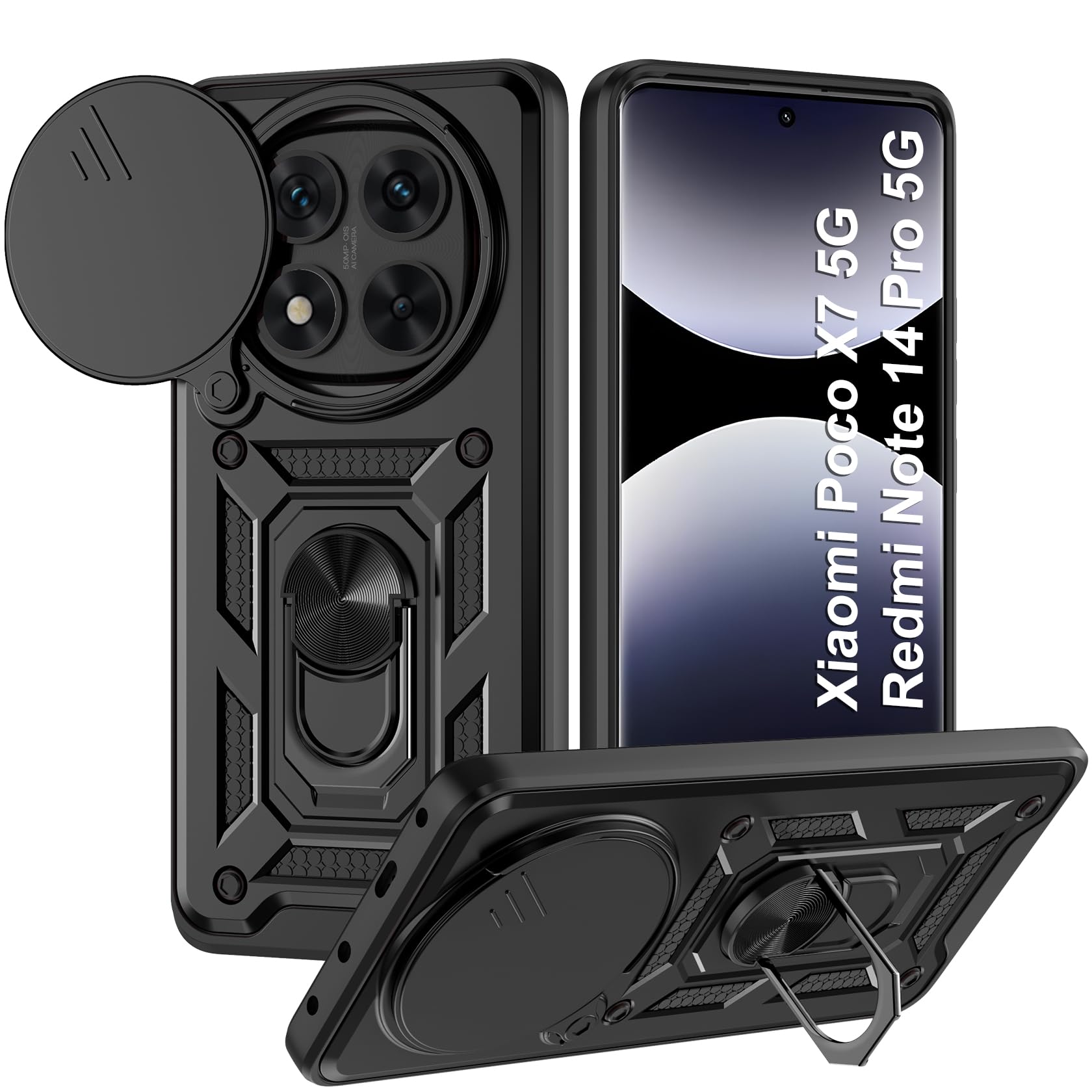 Coque Xiaomi Poco X4 Pro 5G Avec Support Rotatif, Qualité Militaire