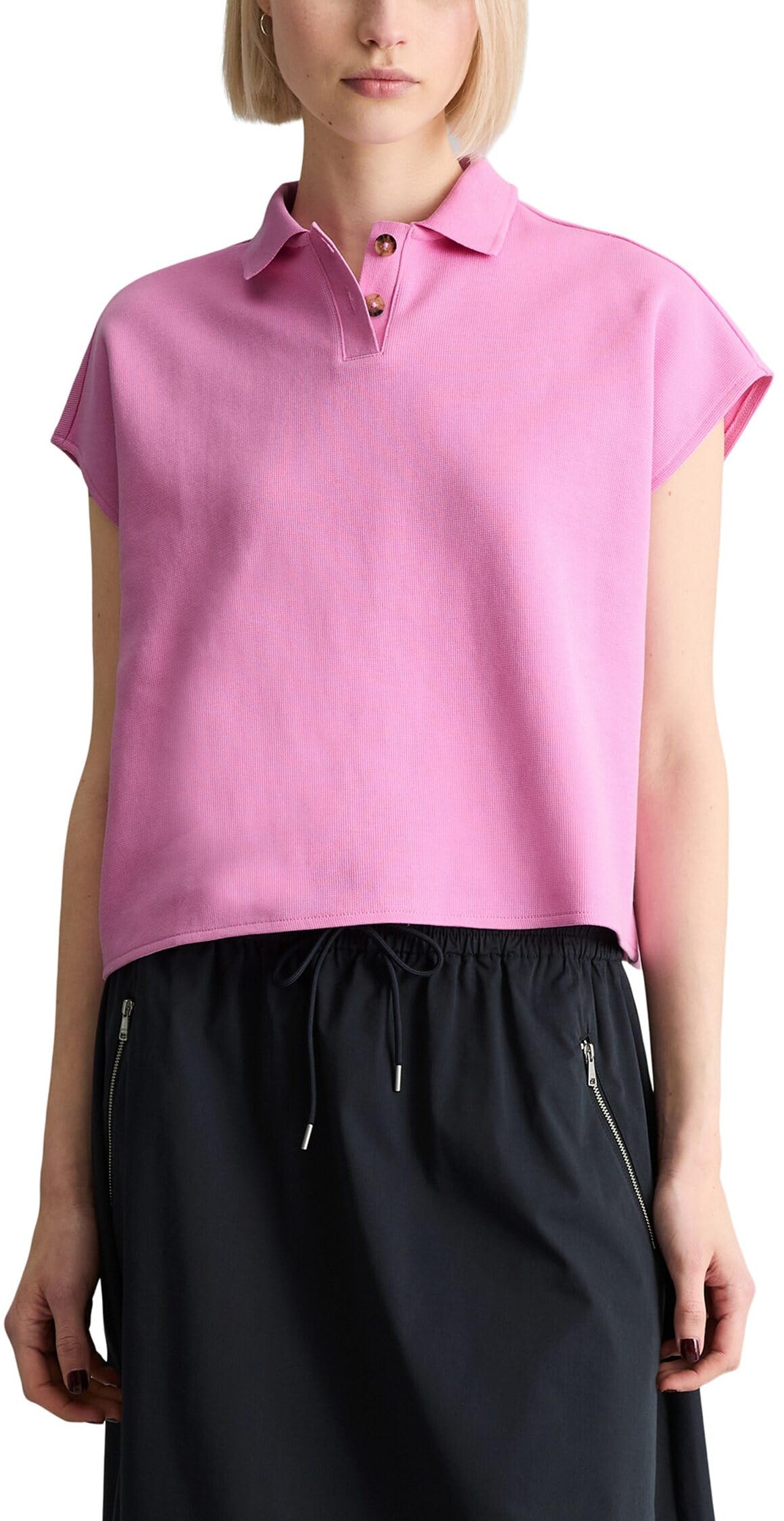 Marc O'Polo Denim Ärmelloses Poloshirt Wide aus Organic Cotton