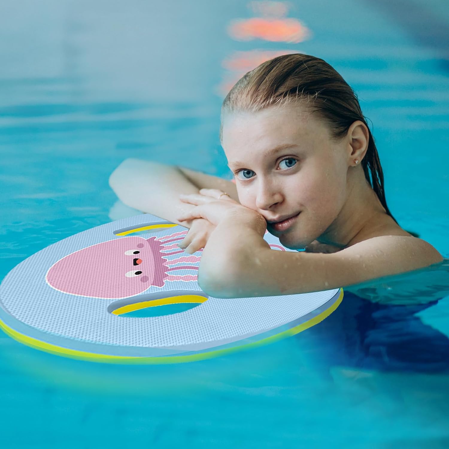 Custom Swimming Kickboard for Kids - Personalized Swimming Training Aid Kickboard - Practising Swimming Kickboard for Beginners with Handrail Hole - Exercise Training Board Summer Pool Party, 3Pack