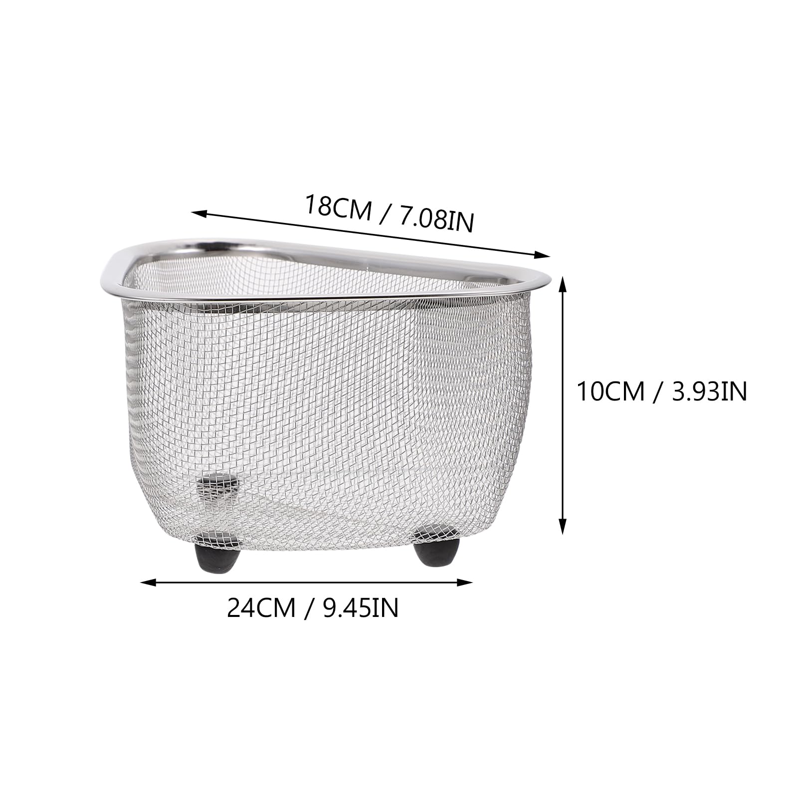 Sink Corner Mesh Colander Strainer Basket Organize Collect Food Scraps Small Corner Basket Steaming Draining Rinsing Sink Drainer L