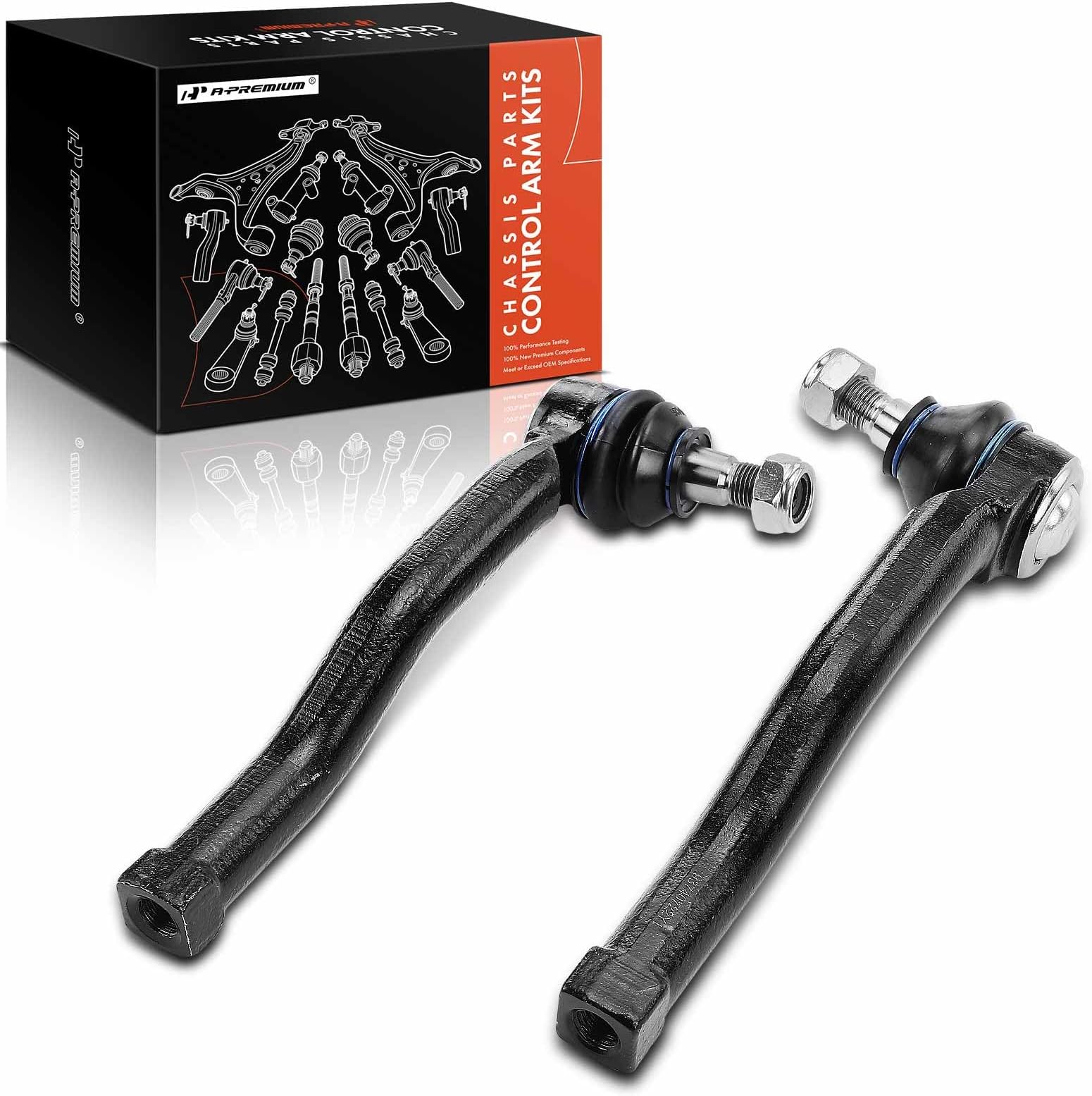 A-Premium 2Pcs Front Outer Tie Rod End Kit Compatible with Chevrolet Aveo 2004-2011, Aveo5 2006-2011 & Pontiac G3 2009-2010, G3 Wave 2009, Wave 2005-2008, Wave5 2005-2007 & Suzuki Swift+ 2004-2010