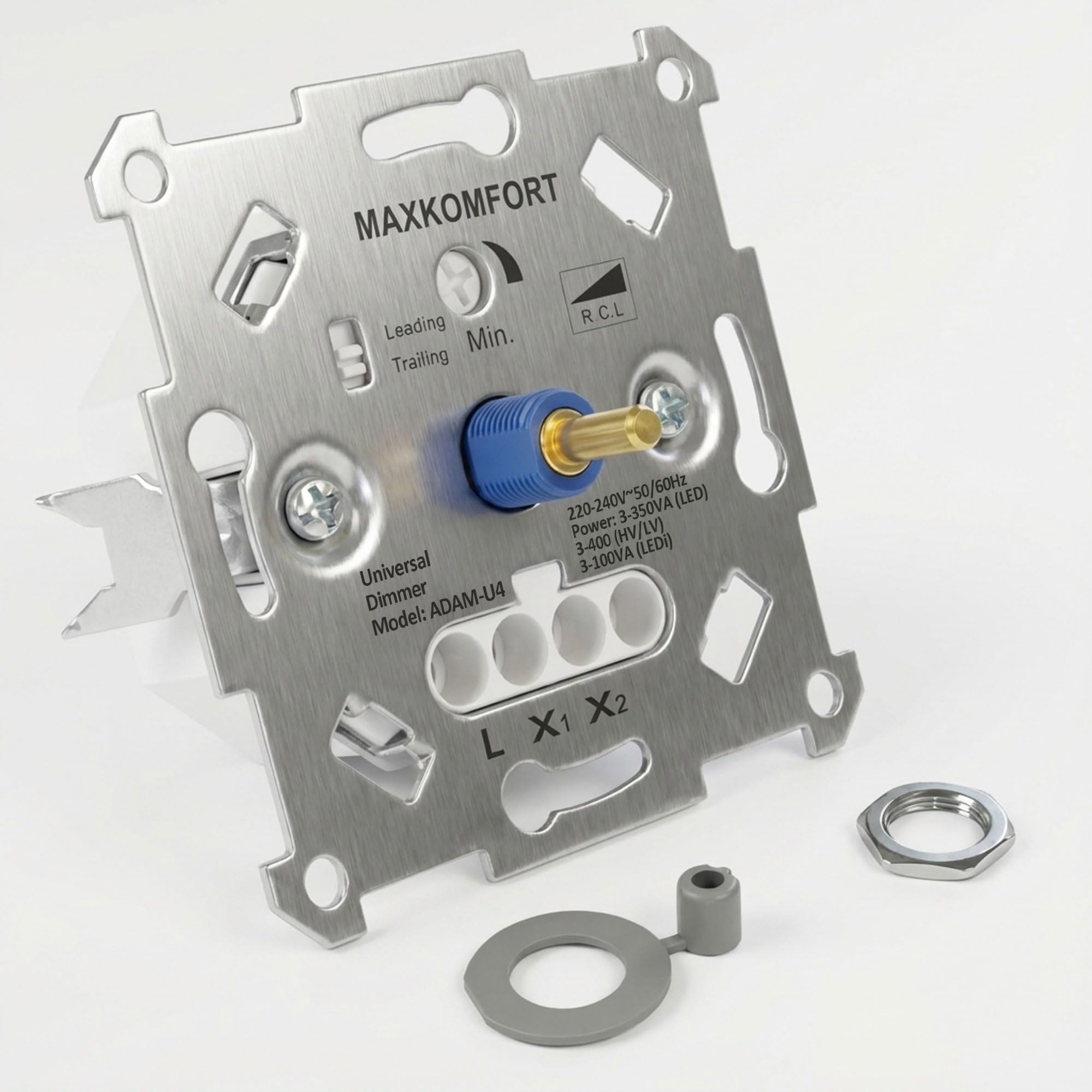LED Dimmer Unterputz UNIVERSAL 230V R,L,C Dreh-dimmer Einsatz geeignet für LED 3-350W und Halogen 3-400W Dimm-schalter