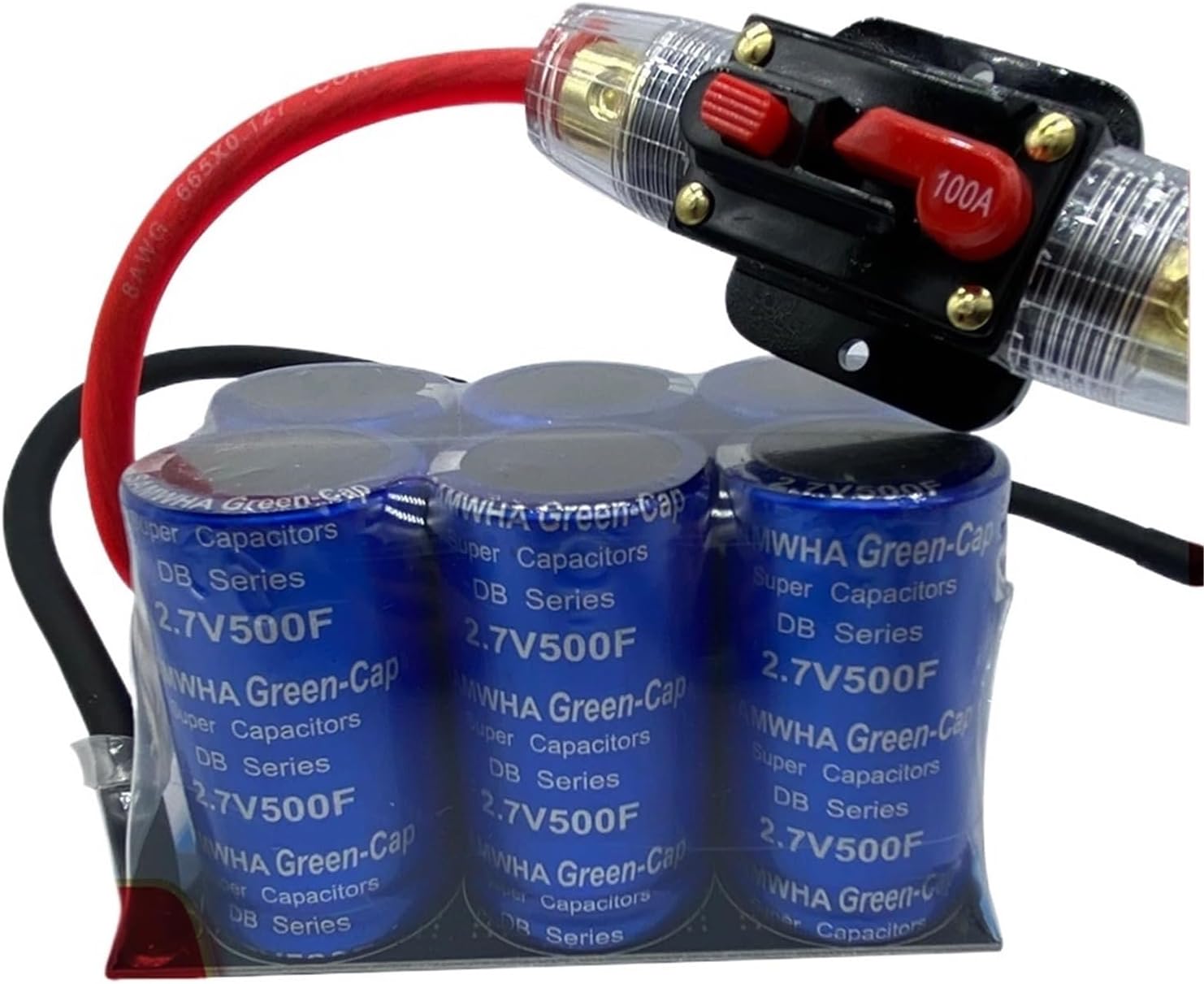 1Set 16V83F Automotive Rectifier Module 2.7V500F Series Connection with Self-Recovery Fuse Backup Power Supply(SAMWHA Green-Cap)