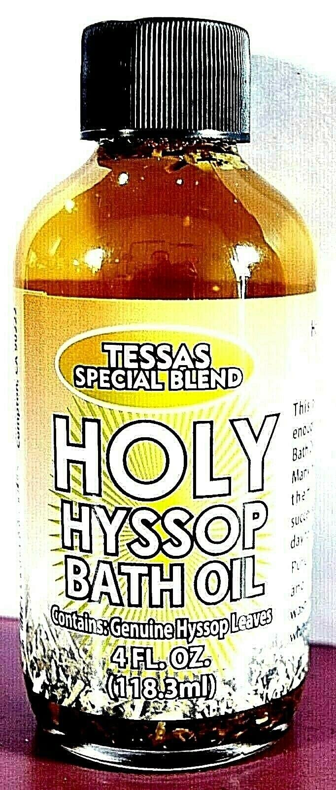 3 Pcs Tessas' Special Holy Hyssop Bath Oil 4 Fl Oz