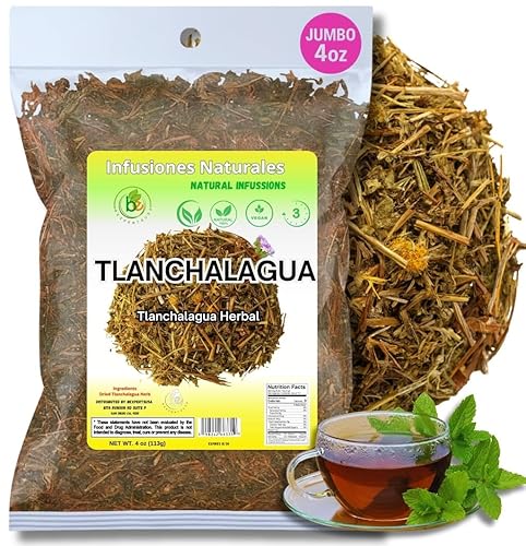 Té de hierbas Tlanchalagua 4 oz (113 g) Hierba tradicional mexicana Infusión de hojas sueltas silvestre 100% natural, vegano, sin OMG por
