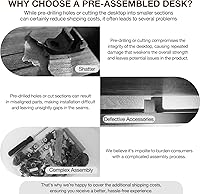 Vista 7 de TEMI Mesa de Computadora Pequeña Mesa Plegable - Escritorio de Oficina Plegable de 35.8", Sin Ensamblaje, Perfecto para Espacios Pequeños
