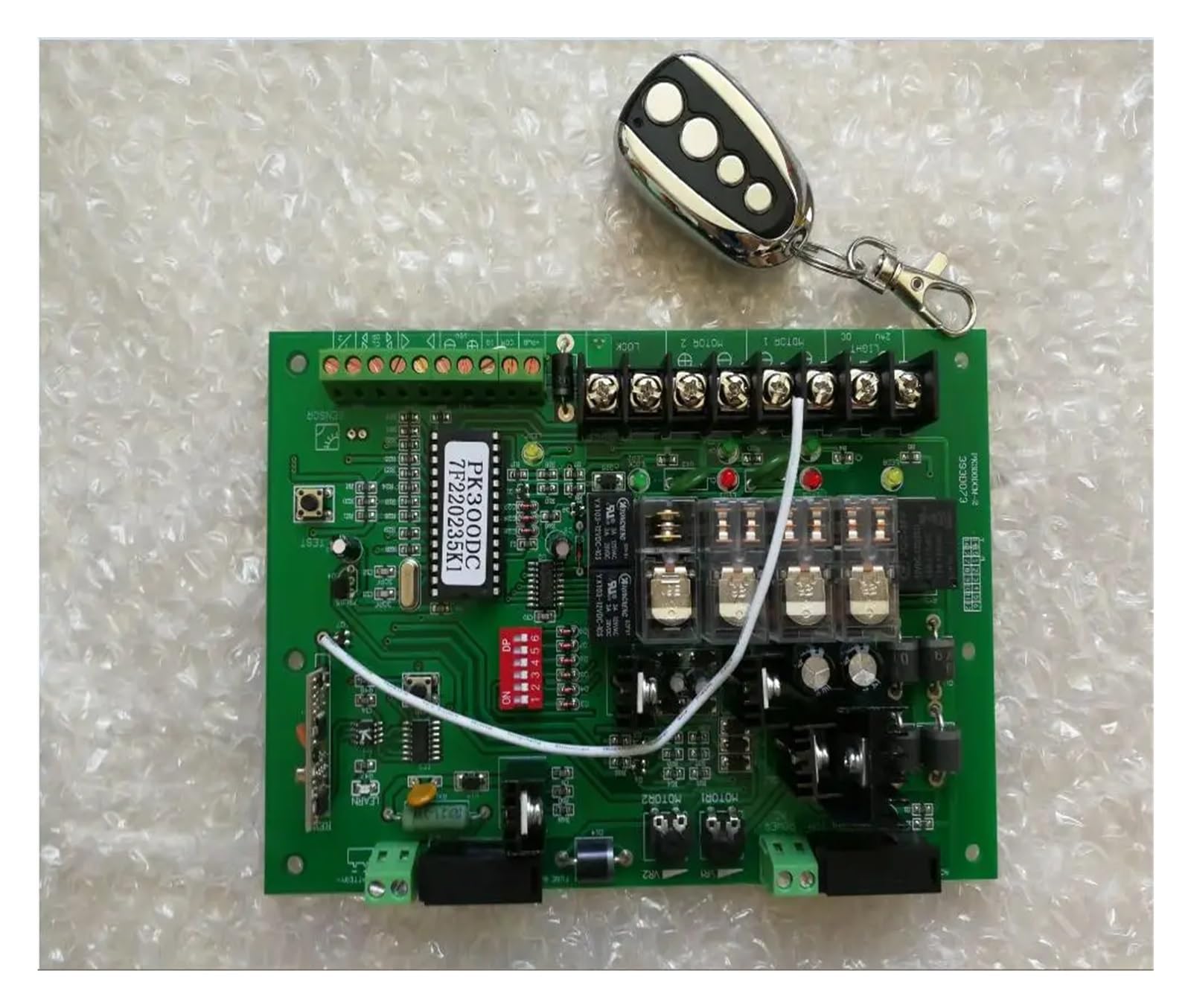 Mjfvn 1 Remote Control Kit Gate Opener Control Unit Motherboard Pcb Motor Controller Circuit Board Card For Solar 24Vdc Swing Gate Motor Opener(1 Remote Control Kit)