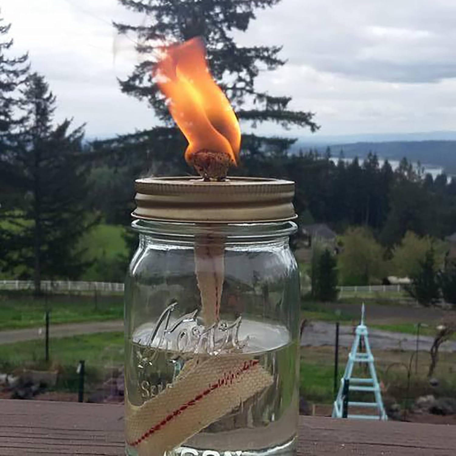 HAKZEON 1 Inch Oil Lamp Wick, 33 Feet Flat Cotton Wick, Replacement Oil Lanterns Wicks for Oil Kerosene Lightings and Burners