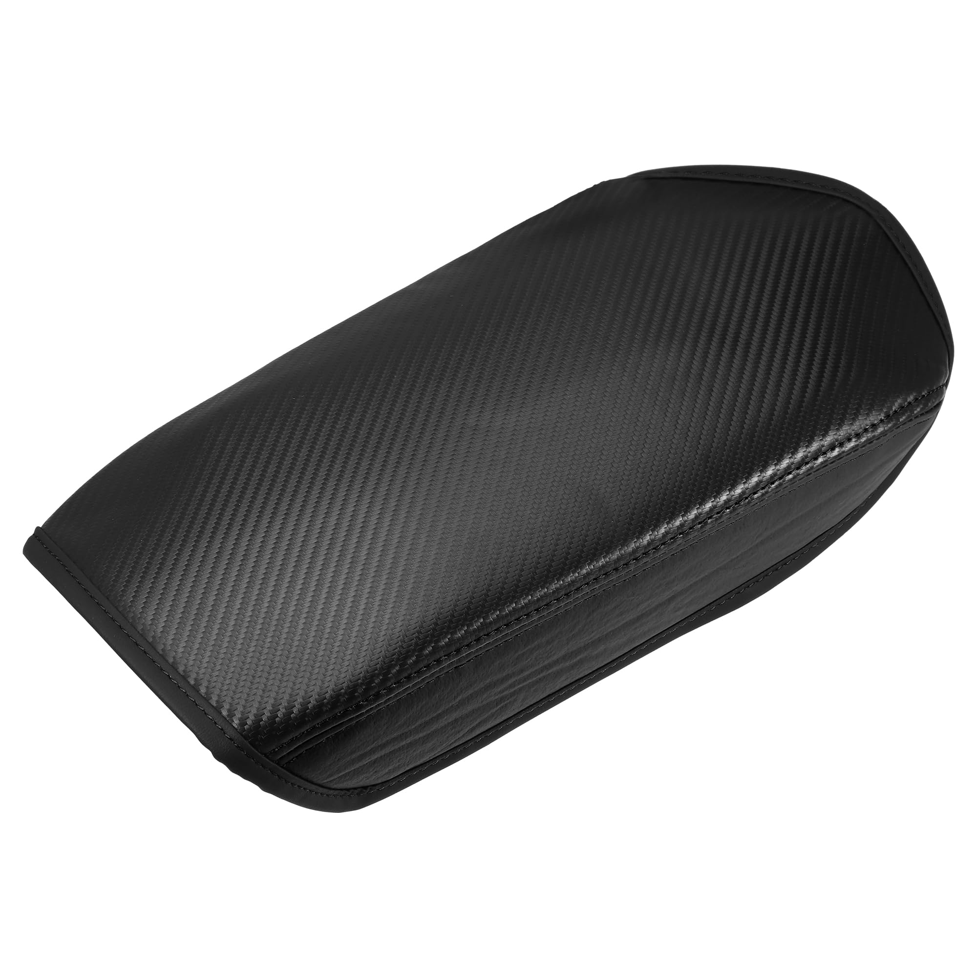 A ABSOPRO Center Console Cover Pad Waterproof Car Armrest Cover Protector for Mitsubishi Outlander 2022 2023 Faux Leather Carbon Fiber Pattern Black