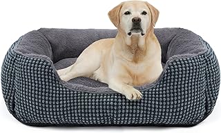FURTIME Hundebett Mittelgroße Hunde, Hundekorb Waschbar Flauschig, rutschfeste Hundekörbchen, Anti-Angst Hundebetten für Mittelgroße Hunde und Katzen, 76x61x23cm product image