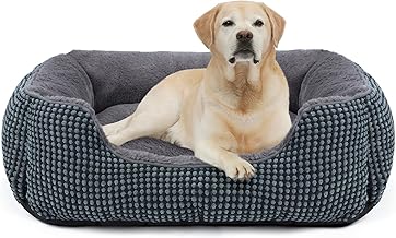 FURTIME Cuccia Cane Interno Taglia Media, Cuccia per Cani Lavabile, Antiscivolo Cuscino per Cani Anti Ansia Letto Cane, 76x61x23cm