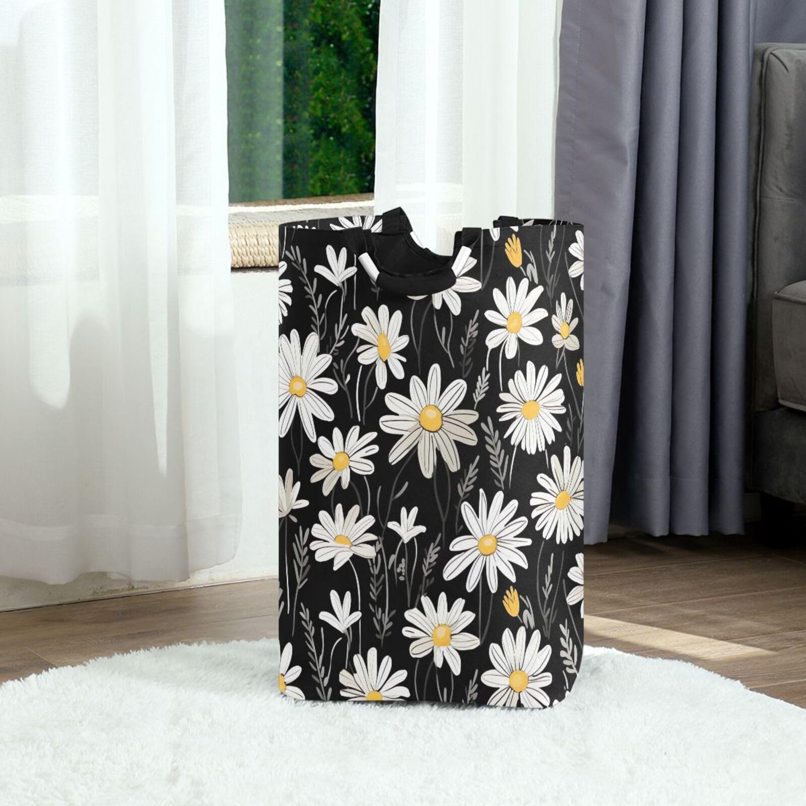 Jihqo Laundry Hamper Basket St Patrick's Clover Pattern Collapsible Nursery Storage Bin Waterproof Clothing Baskets for Home Bedroom Bathroom Washing Room