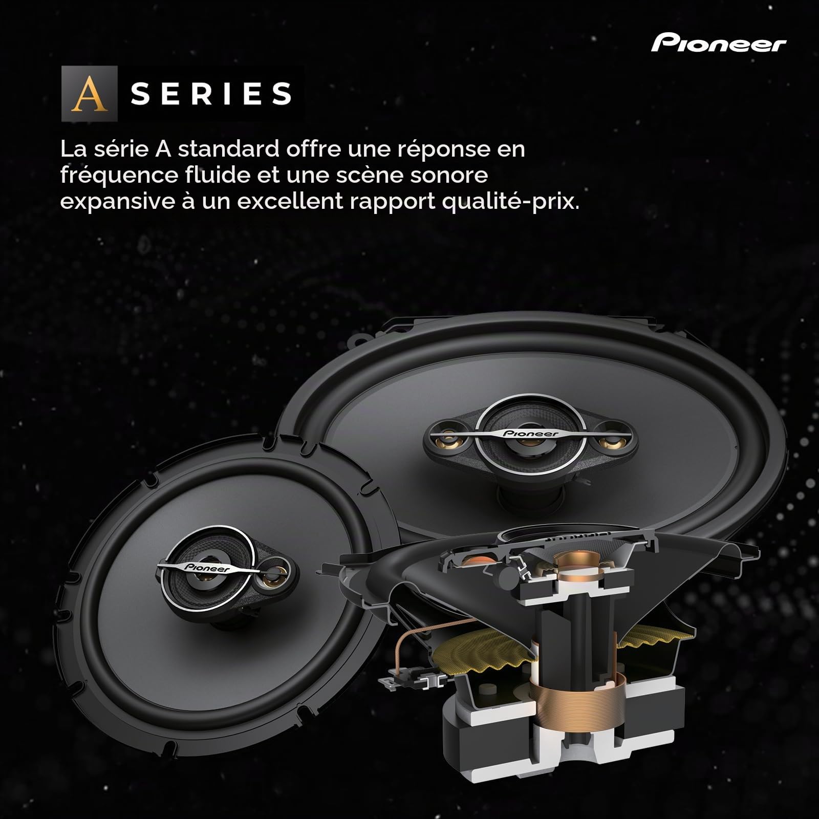 PIONEER TS-A1671F Haut-parleurs Voiture coaxiaux 3 Voies de 16,5cm, Puissance 320 Watts