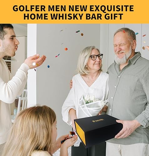 Miniatura 7 de Juego de regalos de piedras de golf de whisky para hombres, regalos de San Valentín para él, regalos de cumpleaños para hombres