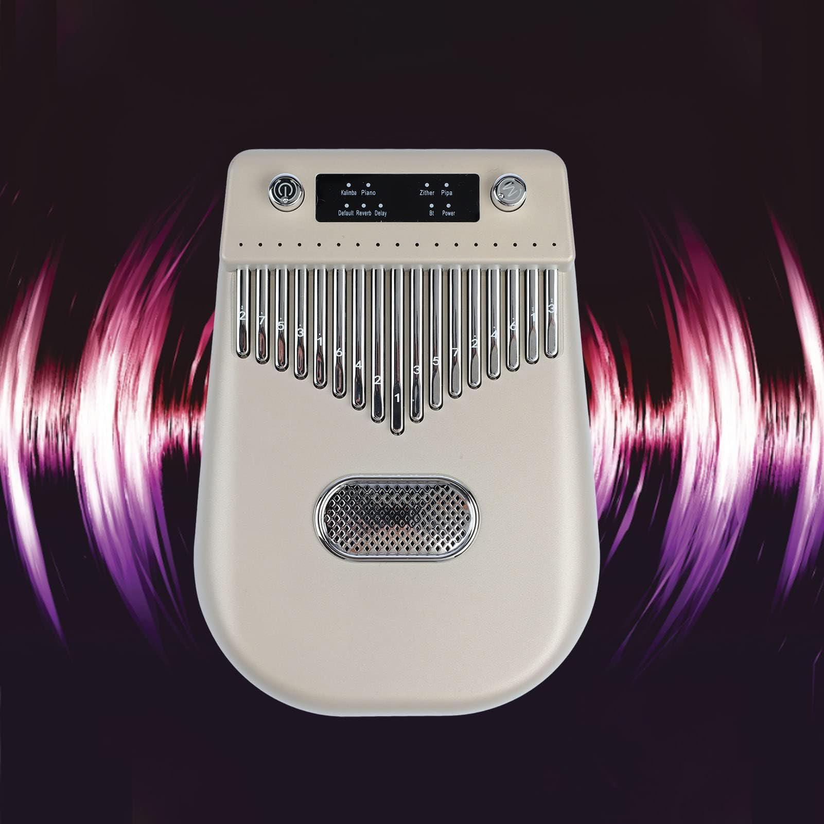 17 Tasti Elettronico Kalimba Thumb Piano Smart Finger Piano Strumento Musicale con Spartiti per Principianti Adulti per Bambini (Oro)