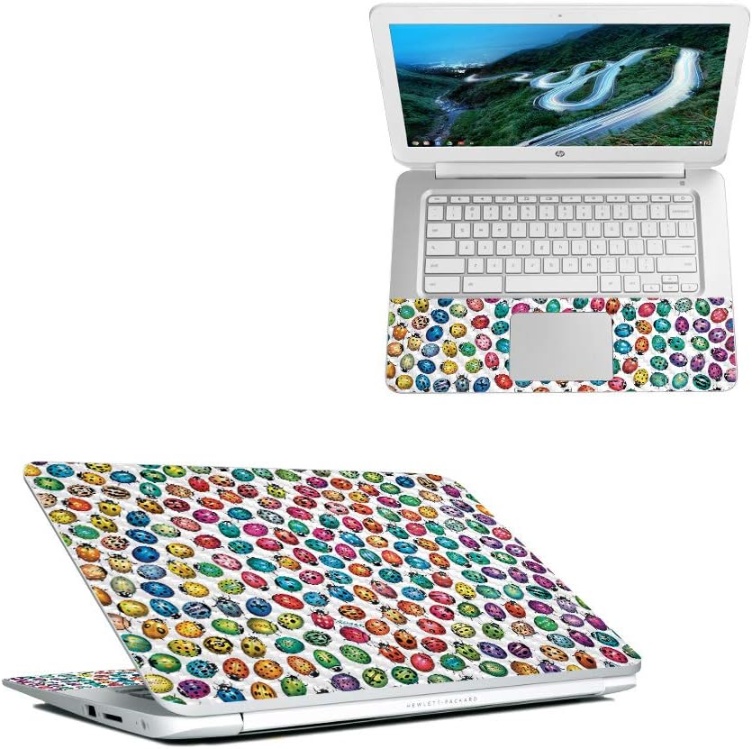MightySkins Carbon Fiber Skin for HP Chromebook 14" (2018) - Bright Smoke | Protective, Durable Textured Carbon Fiber Finish | Easy to Apply, Remove, and Change Styles | Made in The USA