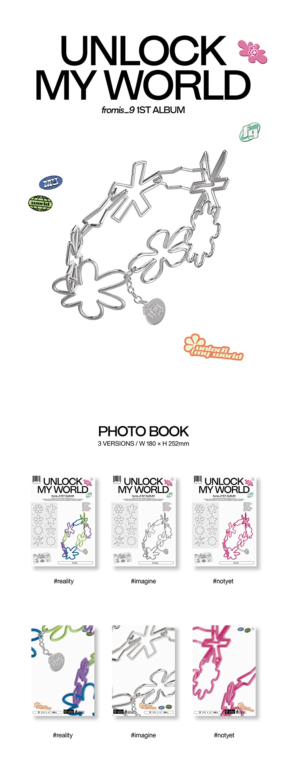 fromis_9 - Vol.1 Unlock My World CD (3 versions SET)