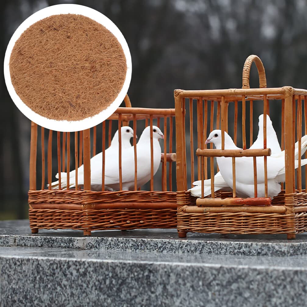 DOITOOL 60PCS Bird Nesting Pads, Pigeon Nests Pads Natural Coconut Fiber Bird Nest Material Pigeon Breeding, Warm Comfortable Bedding Bird Hatching Pads