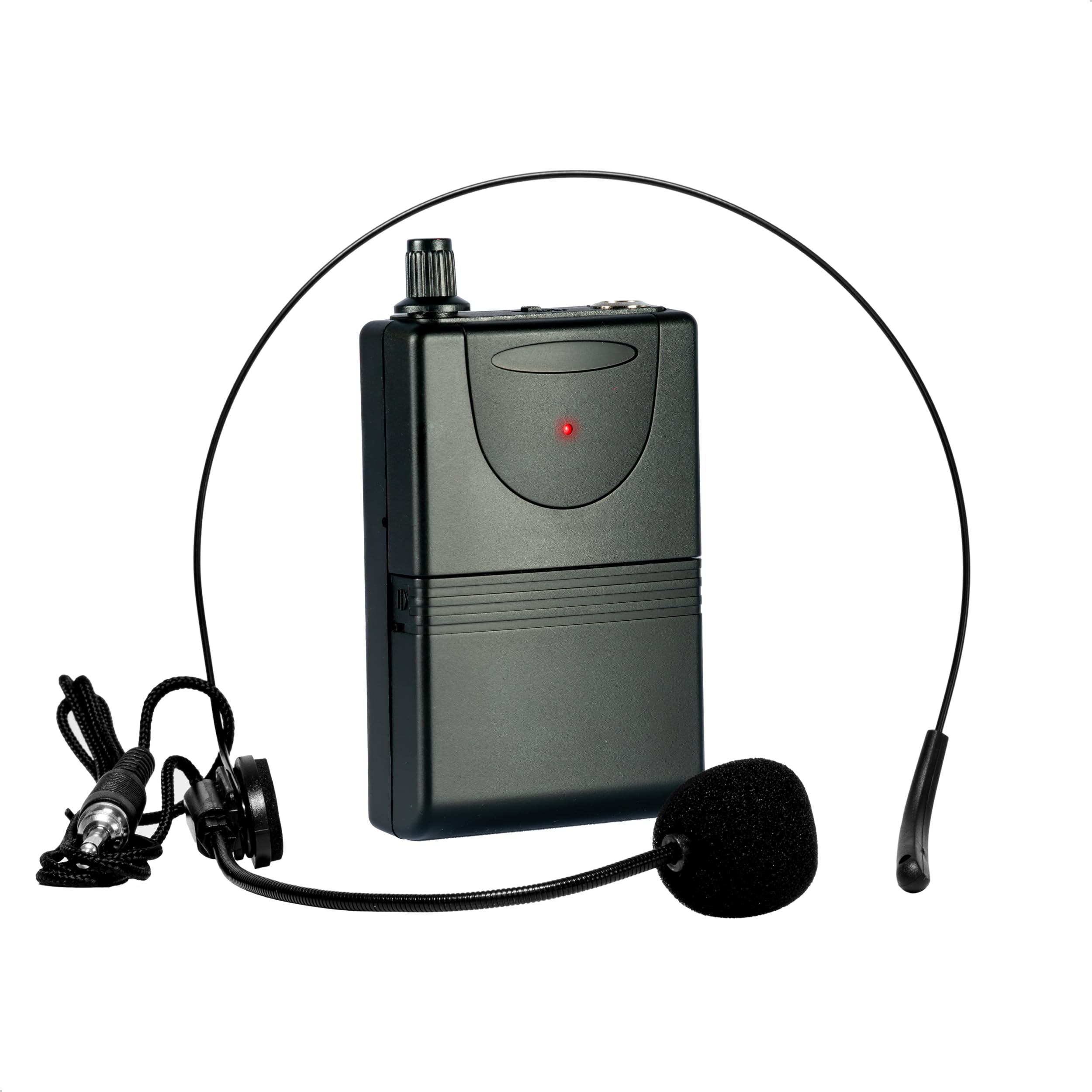 Ibiza - PORTUHF-Head - Micrófono de Diadema con transmisor de petaca UHF 863MHz - Funciona con Pilas - Inalámbrico - Largo Alcance - Micrófono de Diadema
