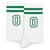 SSQBZU Striped Initial Socks with the Letter in Green, St. Patricks Day Socks Gifts for Family Friends, etc.