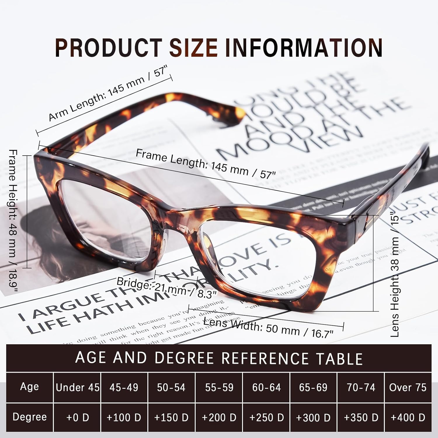 Progressive Reading Glasses for Women Oversized Spring Hinges Progressive Computer Readers Blue Light Blocking - Image 6