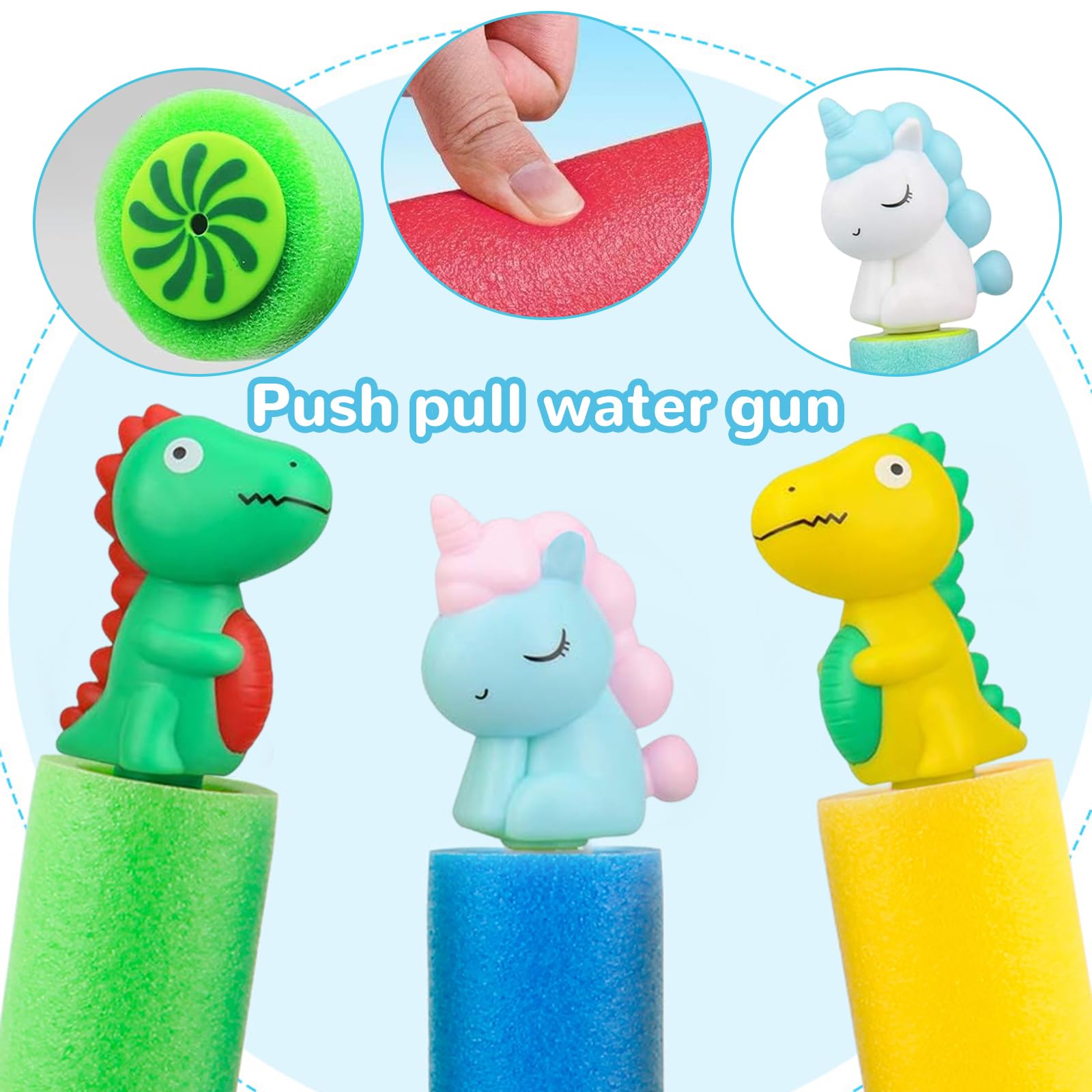 6 Pistolets à Eau En Mousse Pour Enfants - Puissants Jouets Été Plage Piscine