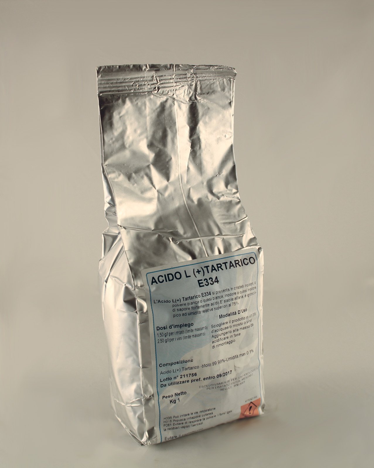 Hoppy Acido Tartarico da 1 Kg 100% Naturale E334 Enologico e Alimentare Alta Qualità Italiana