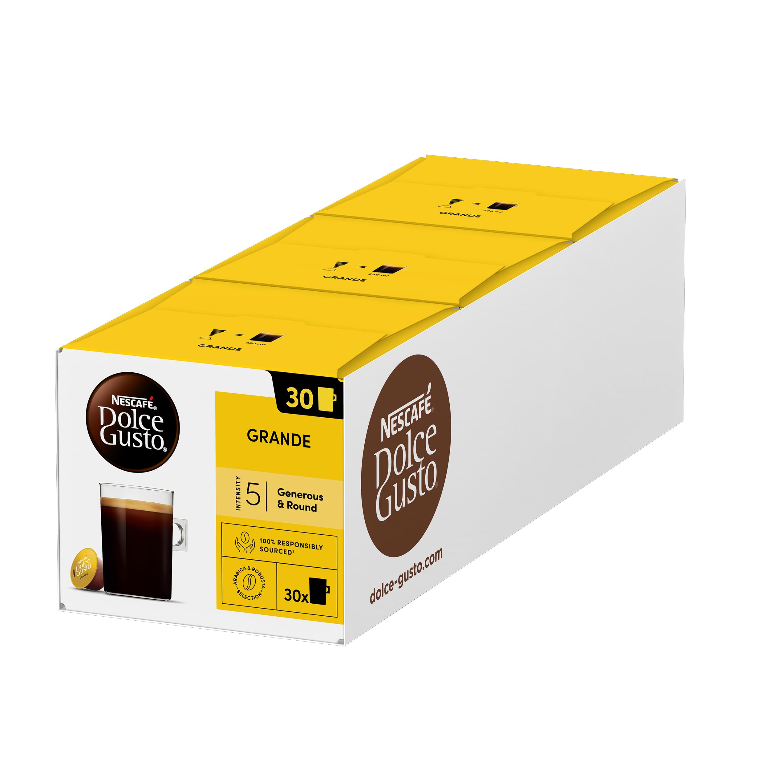 Nescafé Dolce Gusto Grande Cápsulas 30 Por Paquete (Paquete de 3)