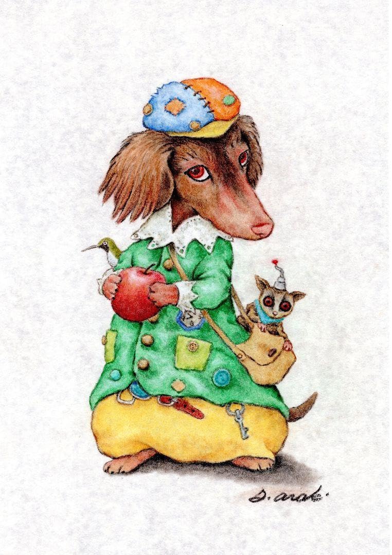 Amazon.co.jp: 原画『ジュネリコ』（絵画 パステル画 犬 ミニチュア 