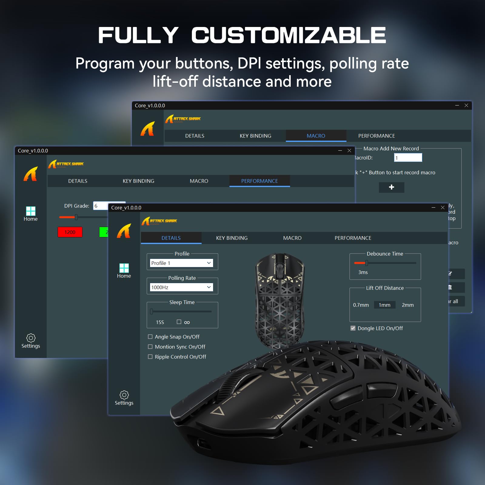 ATTACK SHARK R5 Ultra Carbonfaser HyperSpeed Kabellose Gaming-Maus, 39g, PAW3950MAX, 8000Hz, 42000DPI, Schwarz
